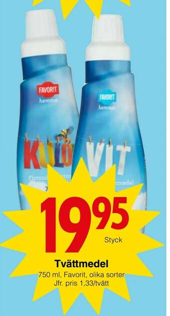 Matöppet Tvättmedel erbjuda