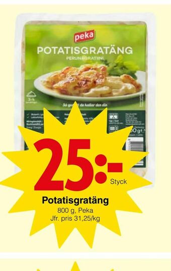 Matöppet Potatisgratäng erbjuda