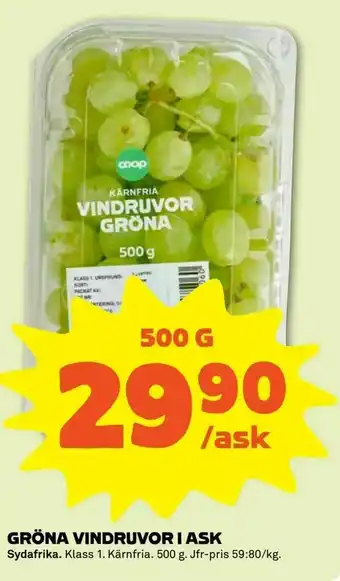 Coop Forum GRÖNA VINDRUVOR I ASK erbjuda