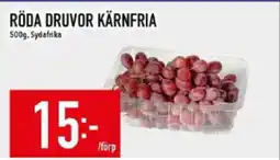 Matdax Röda druvor kärnfria erbjuda