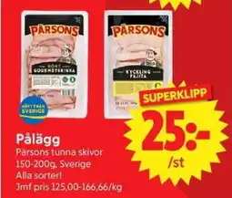 Nya Pulsen Pärsons Pålägg erbjuda
