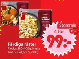 Nya Pulsen Findus Färdiga rätter erbjuda