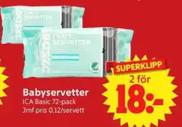 Nya Pulsen ICA Basic Babyservetter erbjuda