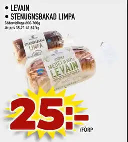 Din Mat Södervidinge Levain • stenugnsbakad limpa erbjuda