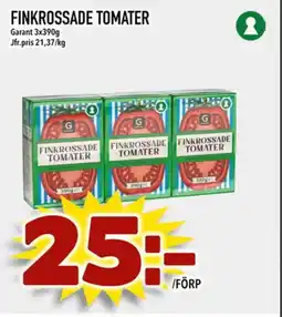 Din Mat Garant Finkrossade tomater erbjuda
