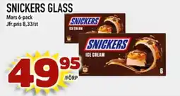 Din Mat Snickers glass erbjuda