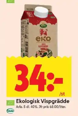 ICA Kvantum Arla Ekologisk Vispgrädde erbjuda