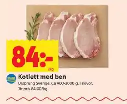 ICA Kvantum Kotlett med ben erbjuda