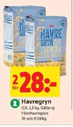 ICA Kvantum ICA Havregryn erbjuda