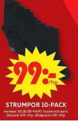 ICA Maxi Strumpor 10-pack erbjuda