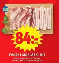 ICA Maxi ICA Färskt sidfläski bit erbjuda