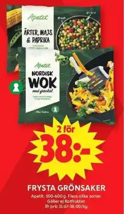 ICA Maxi APETIT Frysta grönsaker erbjuda