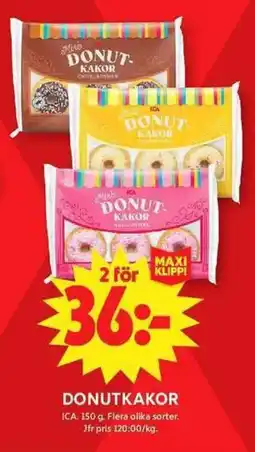 ICA Maxi ICA Donutkakor erbjuda