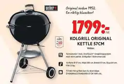 ICA Maxi WEBER Kolgrill original kettle 57 cm erbjuda