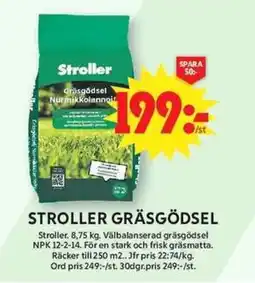 ICA Maxi STROLLER Gräsgödsel erbjuda