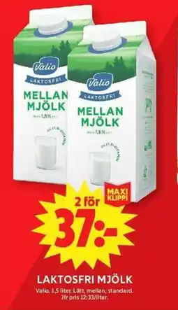 ICA Maxi VALIO Laktosfri mjölk erbjuda