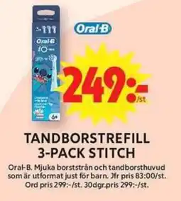 ICA Maxi ORAL-B Tandborstrefill 3-pack stitch erbjuda