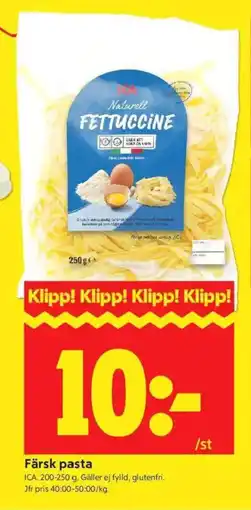 ICA Kvantum ICA Färsk pasta erbjuda