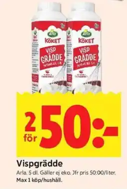 ICA Kvantum ARLA Vispgrädde erbjuda