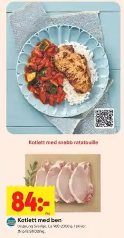 ICA Kvantum Kotlett med ben erbjuda