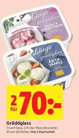 ICA Kvantum TRIUMF GLASS Gräddglass erbjuda