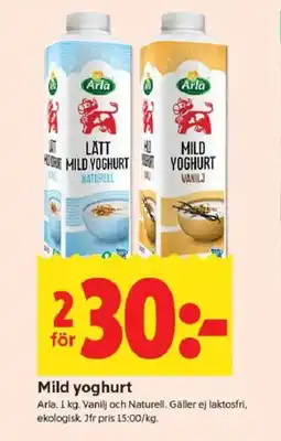 ICA Kvantum ARLA Mild yoghurt erbjuda