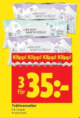 ICA Kvantum ICA Tvättservetter erbjuda