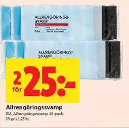 ICA Kvantum ICA Allrengöringssvamp erbjuda