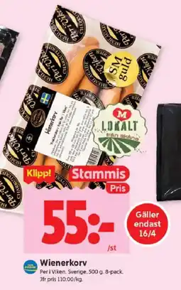 ICA Kvantum Wienerkorv erbjuda