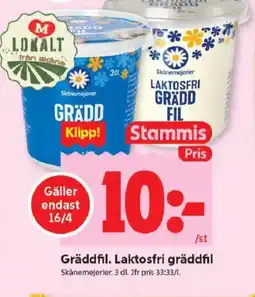 ICA Kvantum SKÅNEMEJERIER Gräddfil. laktosfri gräddfil erbjuda