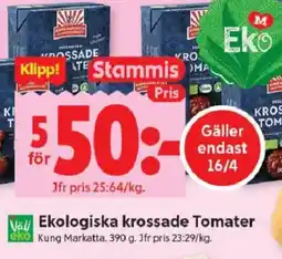 ICA Kvantum KUNG MARKATTA Ekologiska krossade tomater erbjuda