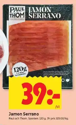 ICA Kvantum PAUL OCH THOM Jamon serrano erbjuda