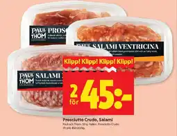 ICA Kvantum PAUL OCH THOM Prosciutto crudo, salami erbjuda
