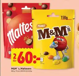 ICA Kvantum M&m's, maltesers erbjuda