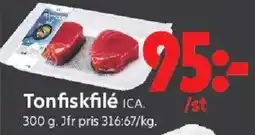ICA Supermarket ICA Tonfiskfilé erbjuda