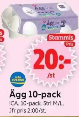 ICA Supermarket ICA Ägg 10-pack erbjuda