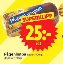 ICA Supermarket PÅGEN Pågenlimpa erbjuda