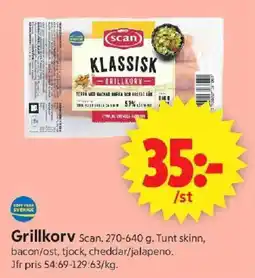 ICA Supermarket SCAN Grillkorv erbjuda