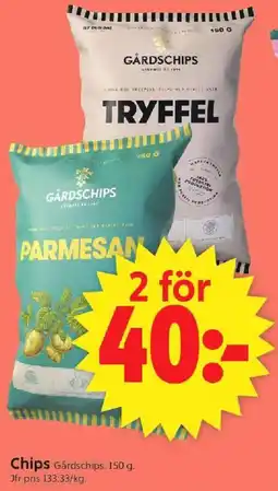 ICA Supermarket GÅRDCHIPS Chips erbjuda