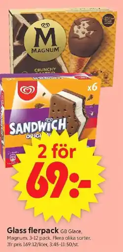 ICA Supermarket GB GLACE Glass flerpack erbjuda