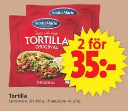 ICA Supermarket SANTA MARIA Tortilla erbjuda