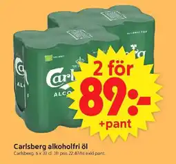 ICA Supermarket CARLSBERG Alkoholfri öl erbjuda