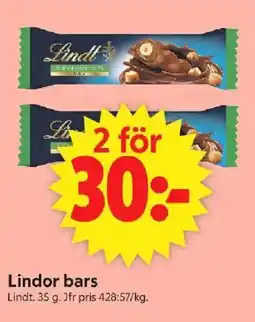 ICA Supermarket LINDT Lindor bars erbjuda