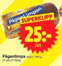 ICA Supermarket PÅGEN Pågenlimpa erbjuda