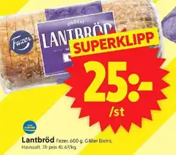 ICA Supermarket FAZER Lantbröd erbjuda