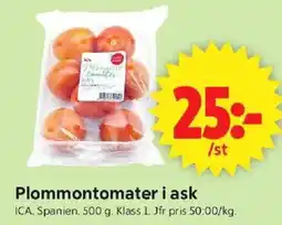 ICA Supermarket ICA Plommontomater i ask erbjuda