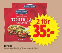 ICA Supermarket SANTA MARIA Tortilla erbjuda