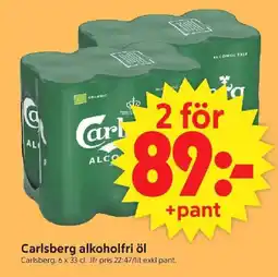 ICA Supermarket CARLSBERG Alkoholfri öl erbjuda