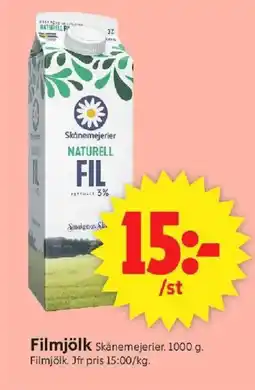 ICA Supermarket SKÅNEMEJERIER Flmjölk erbjuda