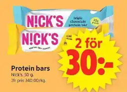 ICA Supermarket NICK'S Protein bars erbjuda